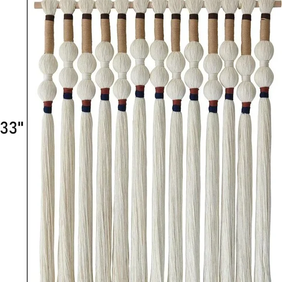 Macrame Wall Hanging Boho Wall Art Handmade Spherical Knot Design with Tassel Fr